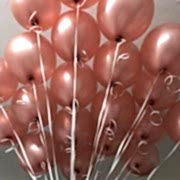 100 lü Adet Metalik Parlak Sedefli Lateks Gold Rose Renkli Balon