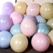 100 lü Adet Karışık Soft Makaron Balon Mat Pastel Balon Parti Süs