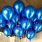 100 lü Adet Metalik Parlak Sedefli Koyu Mavi Renkli Balon