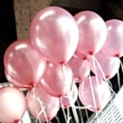 100 lü Adet Metalik Parlak Sedefli Lateks Toz Pembe Renkli Balon