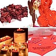 1000 Gül Yaprağı,30 Kalp Mum,20 Balon Romantik Evlilik Teklifi