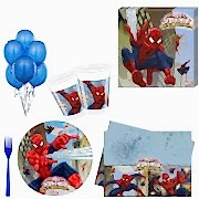16 kişi Spiderman Örümcek Adam Doğum Günü Parti Malzemeleri Seti Süsleme