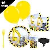 16 Kişilik İnşaat Partisi Malzemeleri Seti Paketi 8 Parça