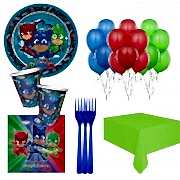 16 Kişilik Pija Maskeliler, Pj Doğum Günü Konsepti Parti Seti