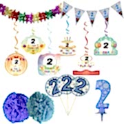2 Yaş Erkek Doğum Günü Partisi Süslemeleri Seti