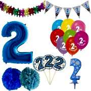 2 Yaş Erkek Doğum Günü Süsleri Paketi