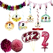 2 Yaş Kız Doğum Günü Partisi Süslemeleri Seti