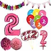 2 Yaş Kız Doğum Günü Süsleri Paketi