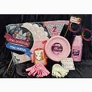 20 Kişilik Pembe 2 Yaş Kız Doğum Günü Parti Malzemeleri Seti Süsleri