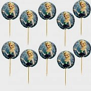 20 Adet Elsa (Karlar Ülkesi) Sunum Kürdanı Kız Parti Malzemesi