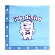 20 Adet İlk Dişim Mavi 33x33 cm Peçete Diş Buğdayı Parti Peçetesi