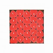 20 Adet Kırmızı Kalp Şeklinde Küçük Kalpli Tealight Mumlar