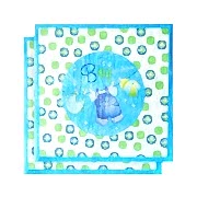 20 Adet Mavi ve Yeşil Renk İt's a Boy Yazılı Puantiyeli Peçete