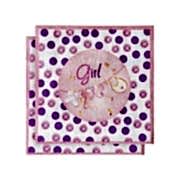 20 Adet Pembe ve Mor Renk İt's a Girl Yazılı Puantiyeli Peçete