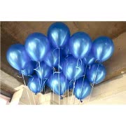 20 Adet Metalik Parlak Koyu Mavi(Lacivert) Balon Helyumla Uçan