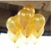 20 ADET METALİK SEDEFLİ ALTIN DORE BALON Doğum Günü Helyumla Uçan