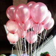 20 ADET METALİK ŞEKER PEMBE BALON Doğum Günü Helyumla Uçan