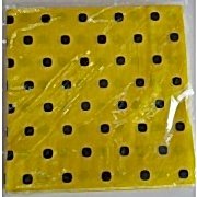 20 ADET Sarı Siyah Puantiyeli Peçete 33 x 33 Doğum Günü Parti