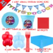 24 Kişilik Brawl Star Doğum Günü Temalı Parti Malzemeleri Seti