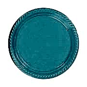 25 Adet Açık Mavi Plastik Kullan At Doğum Günü Parti Tabağı