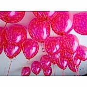 25 adet Metalik Parlak Koyu Pembe Fuşya Balon (Helyumla Uçan)