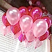 25 Adet Metalik Sedefli (Fuşya-Şeker Pembe) Karışık Balon Helyumla Uçan