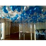 25 Adet Metalik Lacivert Koyu Mavi + Gümüş Gri Karışık Balon