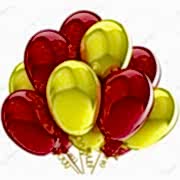 25 Adet Metalik Sedefli (Sarı-Kırmızı) Karışık Balon Helyumla Uçan