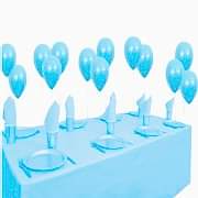 25 kişilik Balonlu Açık Mavi Doğum Günü Parti Paketi Süs Seti