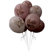 25li Bride To Be Baskılı Pastel Balon Bekarlığa Veda Partisi Balonu Mat Rose Gold Beyaz