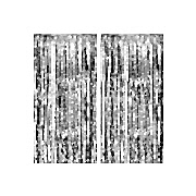 2li Gümüş Gri Kapı Duvar Parti Fon Arka Perde Işıltılı Yapışkanlı Doğum Günü Fotoğraf Perdesi