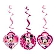 3 Adet Minnie Mouse Yaylı  Set  Asma İp Süs Kız Doğum Günü Parti Malzemesi