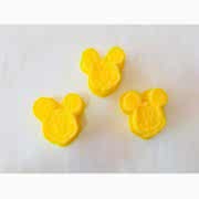 3 Adet Sarı Mickey Mouse Silikon Kek Kalıbı 5cm x 7cm