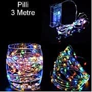 3 m Dekoratif Renkli Peri Led, Yılbaşı Süslemesi Led Işık