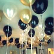 30 Adet Metalik Sedefli (Gold-Beyaz-Siyah) Karışık Balon Helyumla Uçan