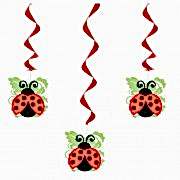 3lü Uğur Böceği Parti Süslemeleri, Doğum Günü Asma Tavan Sarkıtı