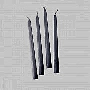 4 Adet Beyaz Kalın Şamdan İçin Mum, 20cm Konik Mum