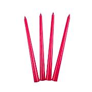 4 Adet Kırmızı Kalın Şamdan İçin Mum, 20cm Konik Mum