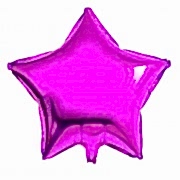 45cm Koyu Pembe Fuşya Yıldız Folyo Balon Doğum Günü Helyumla Uçan