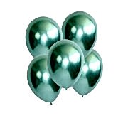 5 Ad 1.Kalite Yeşil Renkli Parlak Krom Metalik Aynalı Balon