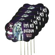 5 Adet Monster High Konuşma Balonu Çubuğu, Parti Çubukları