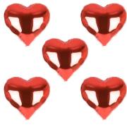 5 Adet Sevgiliye Doğum Günü Kalp Balonlar