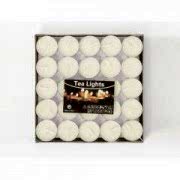 50 Adet Beyaz Tealight Mum Sevgiliye Sürpriz