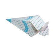 50 Adet Mavi Beyaz Puantiyeli Külah Erkek Bebek Mevlidi