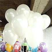 50 ADET METALİK SEDEFLİ BEYAZ BALON 12 inc