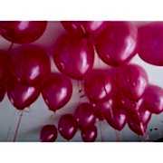 50 ADET METALİK PARLAK SEDEFLİ KOYU PEMBE FUŞYA BALON