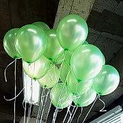50 ADET METALİK SEDEFLİ YEŞİL,AÇIK YEŞİL BALON Helyumla Uçan
