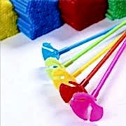 50 Adet Pembe Uzun Folyo Balon Çubuğu