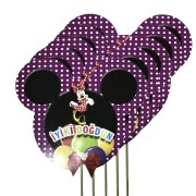 5li Minnie Mouse Doğum Günü Parti Çubukları Konuşma Balonu Çubuğu