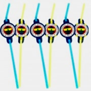 6 Adet Fenerbahçe Baskılı Pipet, Fb Doğum Günü Parti Pipetleri